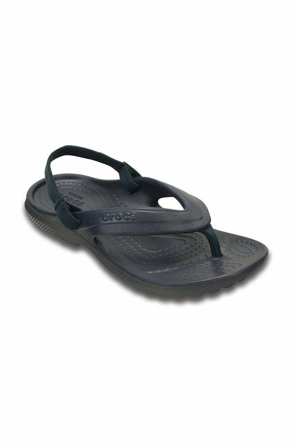 Crocs Otroške japonke Crocs CLASSIC FLIP mornarsko modra barva