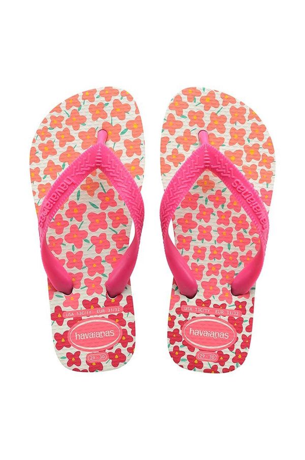 Havaianas Otroške japonke Havaianas KIDS FLORESE roza barva