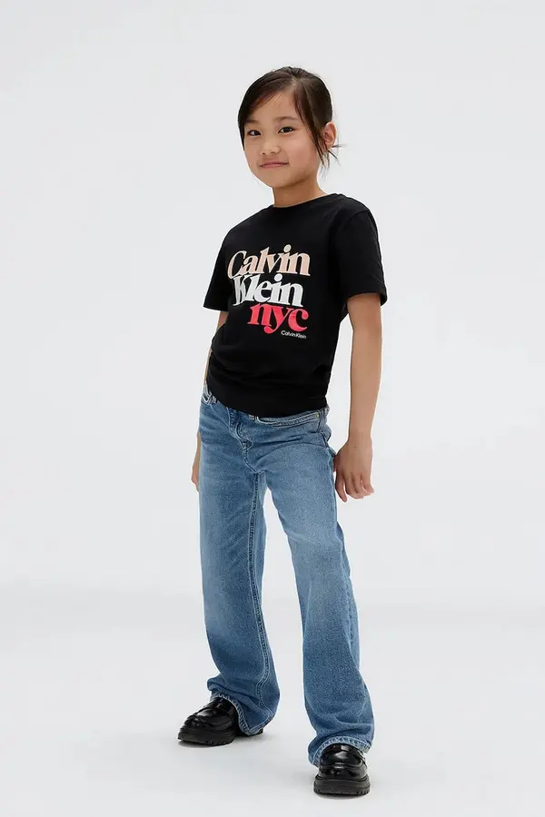 Calvin Klein Jeans Otroške kavbojke Calvin Klein Jeans HR WIDE LEG