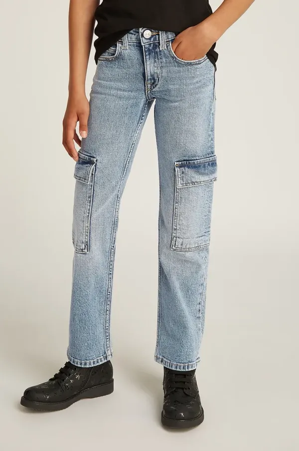 Calvin Klein Jeans Otroške kavbojke Calvin Klein Jeans MR STRAIGHT IG0IG02705