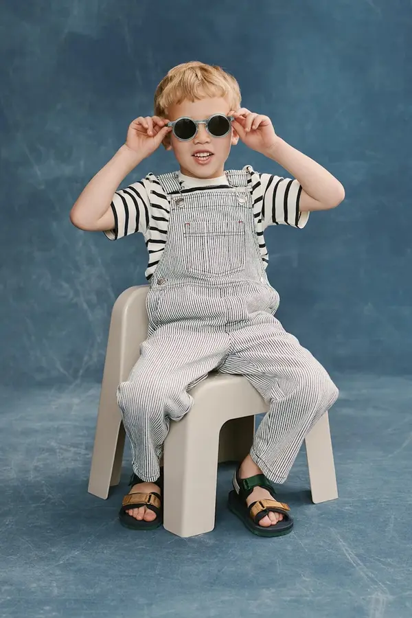 Liewood Otroške kavbojke Liewood Delani Stripe Denim Dungarees