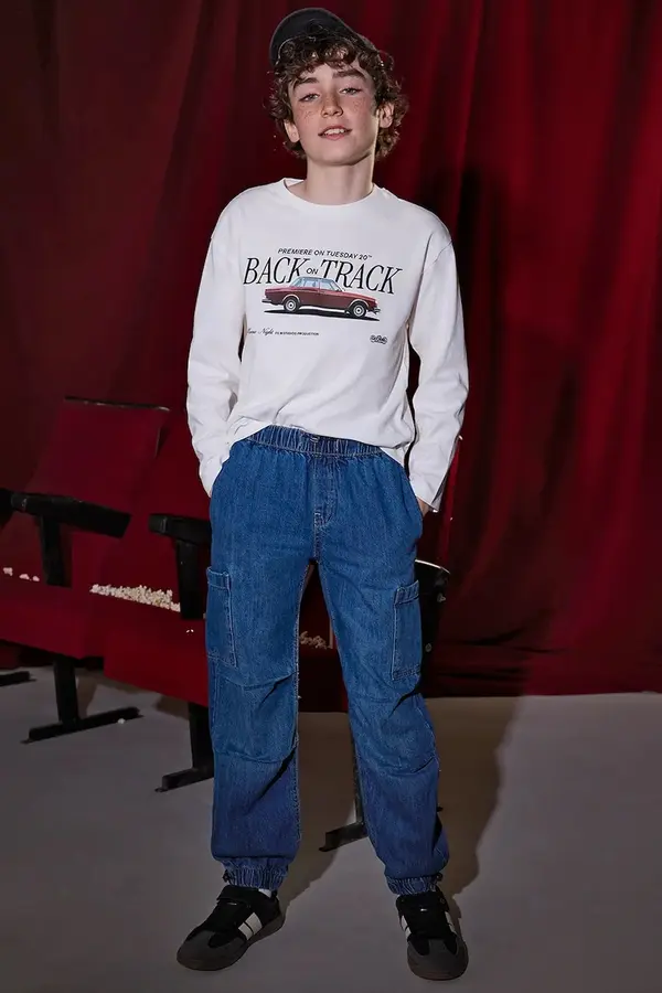 Mayoral Otroške kavbojke Mayoral denim cargo