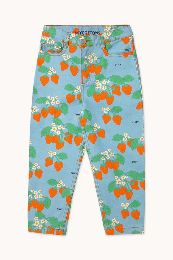 Tinycottons Otroške kavbojke Tinycottons STRAWBERRIES STRAIGHT JEANS