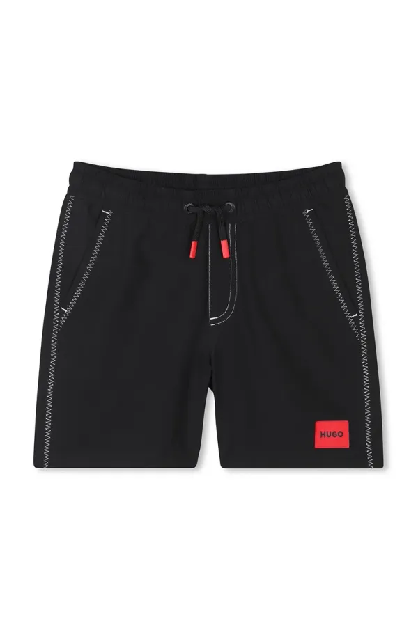 HUGO Otroške kopalke HUGO črna barva, G00331