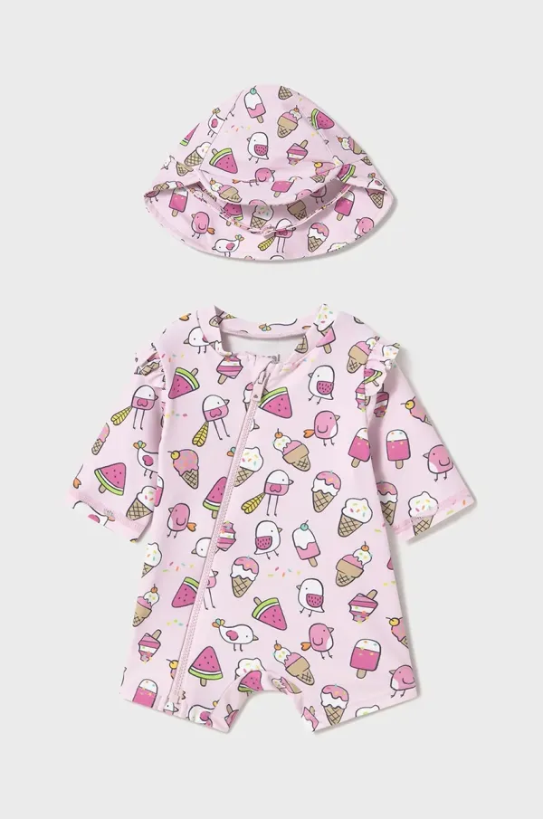 Mayoral Newborn Otroške kopalke Mayoral Newborn roza barva, 1619