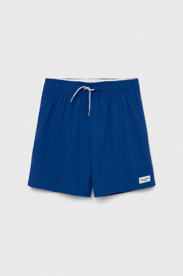 Abercrombie & Fitch Otroške kopalne kratke hlače Abercrombie & Fitch mornarsko modra barva