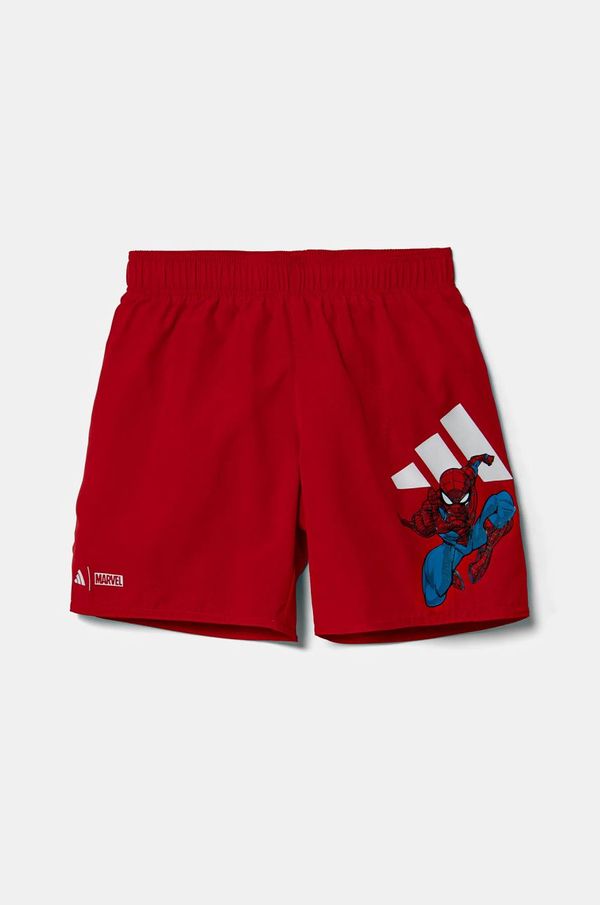 adidas Performance Otroške kopalne kratke hlače adidas Performance x Marvel rdeča barva, JF8436