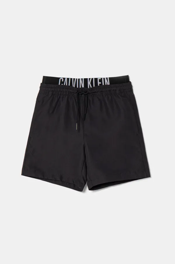 Calvin Klein Jeans Otroške kopalne kratke hlače Calvin Klein Jeans črna barva, KV0KV00054