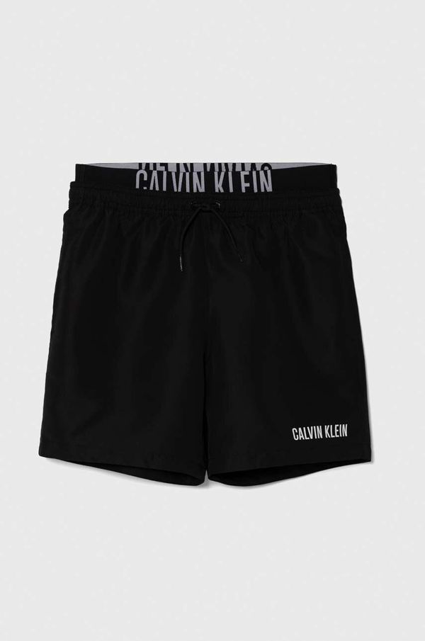 Calvin Klein Jeans Otroške kopalne kratke hlače Calvin Klein Jeans črna barva