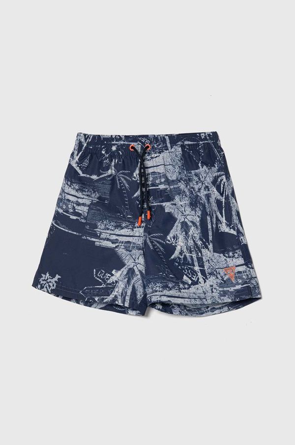 Guess Otroške kopalne kratke hlače Guess mornarsko modra barva