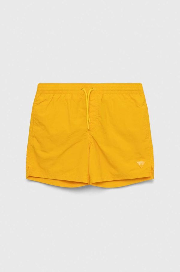 Guess Otroške kopalne kratke hlače Guess rumena barva
