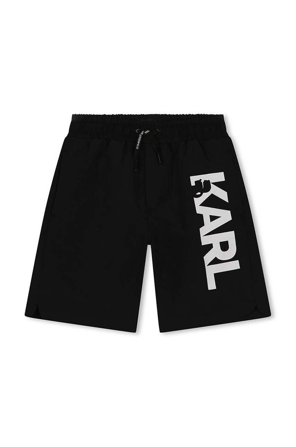 Karl Lagerfeld Otroške kopalne kratke hlače Karl Lagerfeld črna barva