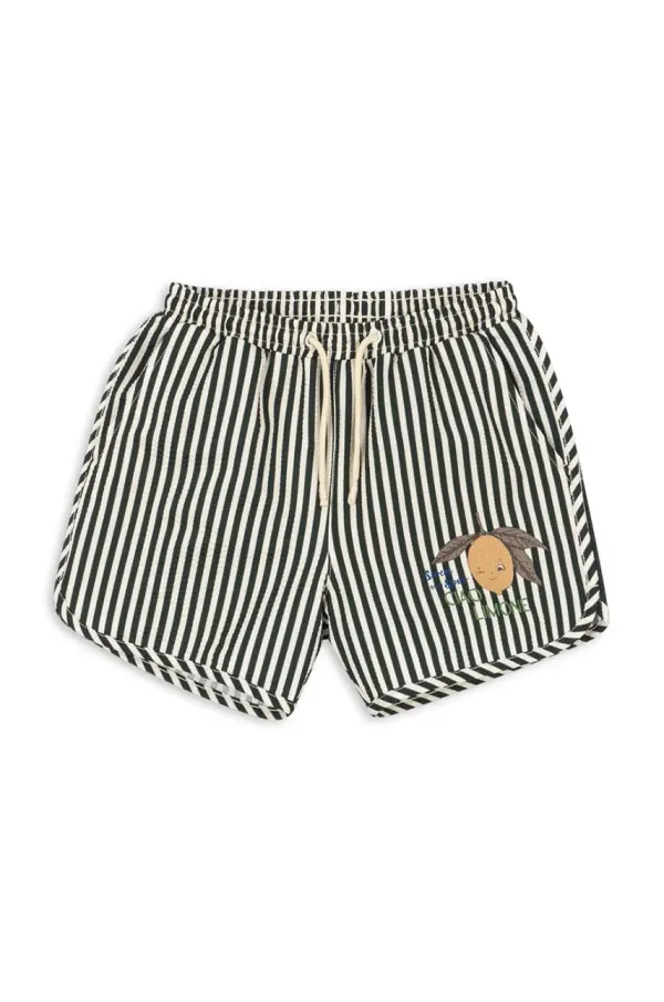 Konges Sløjd Otroške kopalne kratke hlače Konges Sløjd SEER ASNOU SWIMSHORT GRS črna barva, KS102498