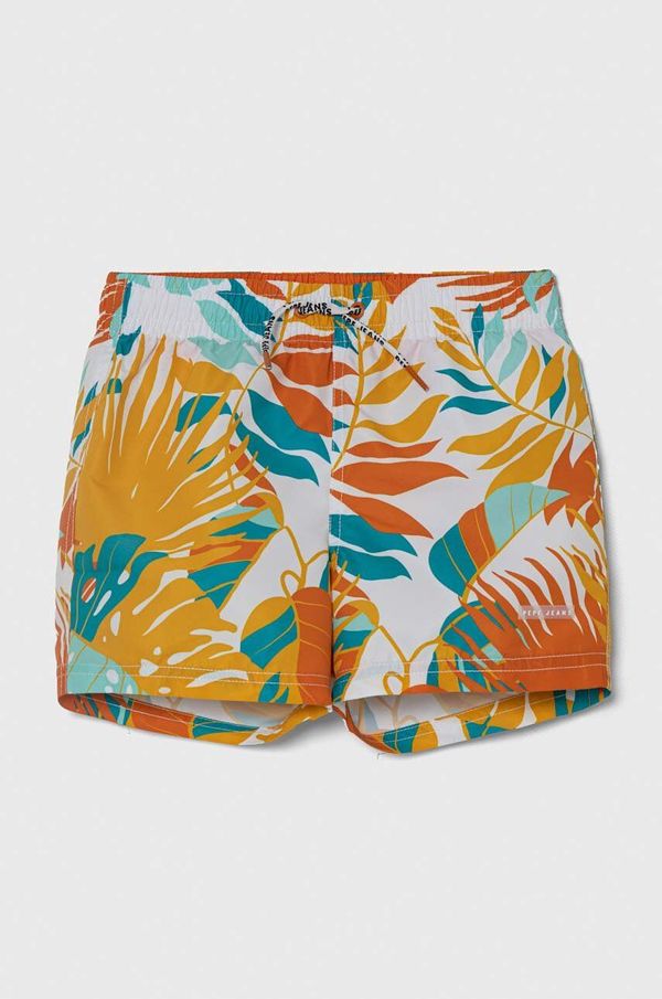 Pepe Jeans Otroške kopalne kratke hlače Pepe Jeans LEAF SWIMSHORT rumena barva