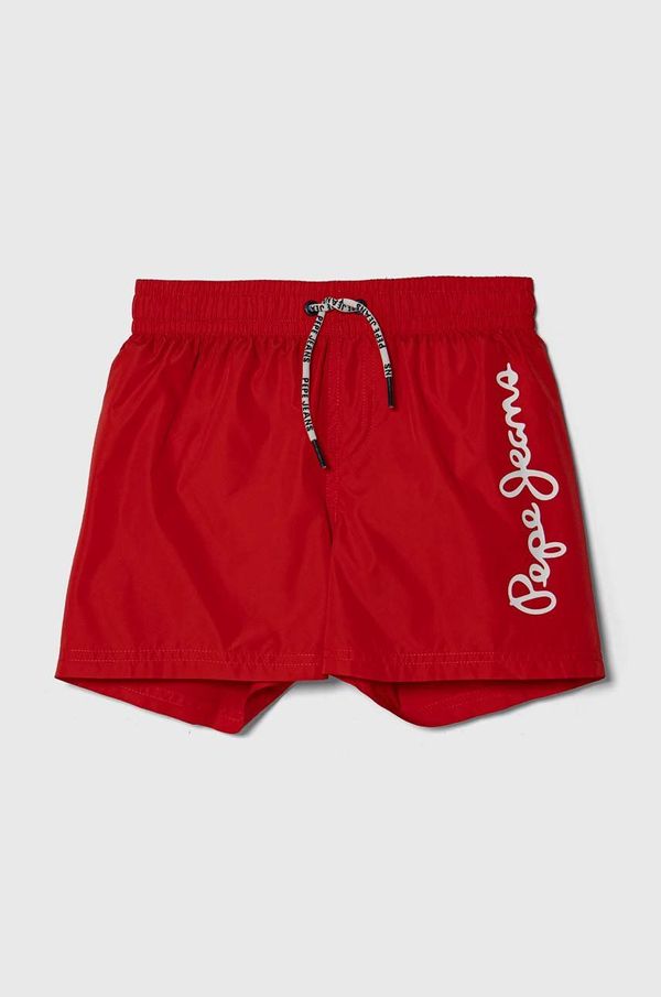 Pepe Jeans Otroške kopalne kratke hlače Pepe Jeans LOGO SWIMSHORT rdeča barva