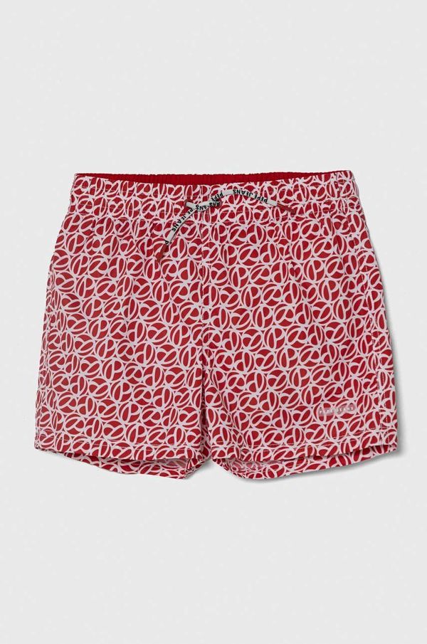 Pepe Jeans Otroške kopalne kratke hlače Pepe Jeans P PRINT SWIMSHORT rdeča barva