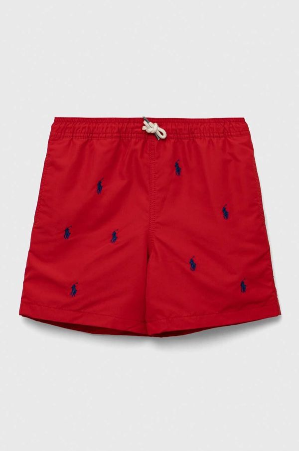 Polo Ralph Lauren Otroške kopalne kratke hlače Polo Ralph Lauren rdeča barva