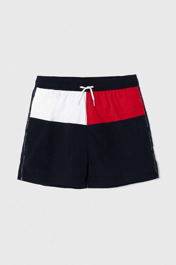 Tommy Hilfiger Otroške kopalne kratke hlače Tommy Hilfiger mornarsko modra barva