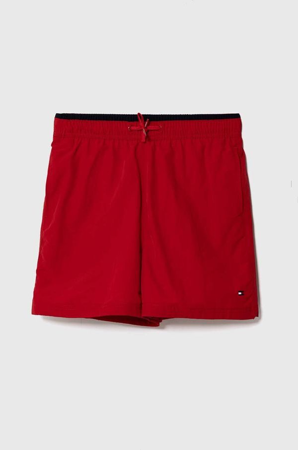 Tommy Hilfiger Otroške kopalne kratke hlače Tommy Hilfiger rdeča barva