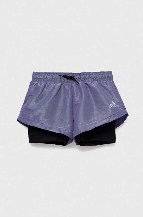 adidas Otroške kratke hlače adidas G D WV SHO 2IN vijolična barva