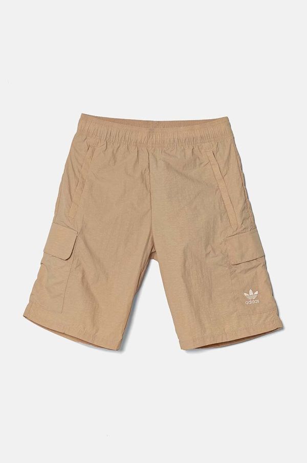 adidas Originals Otroške kratke hlače adidas Originals CARGO SHORTS bež barva, IX7598