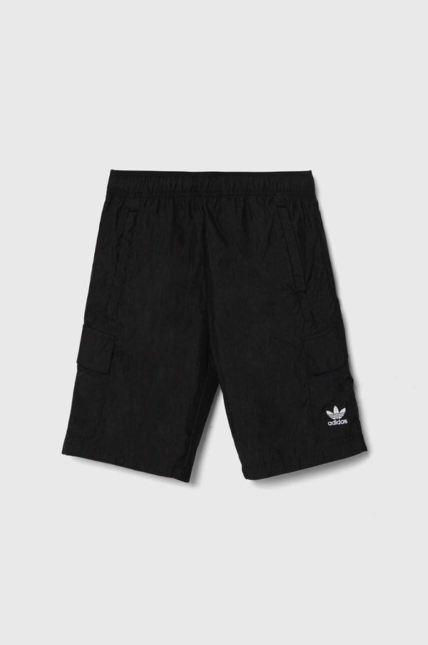 adidas Originals Otroške kratke hlače adidas Originals CARGO SHORTS črna barva, IW3501