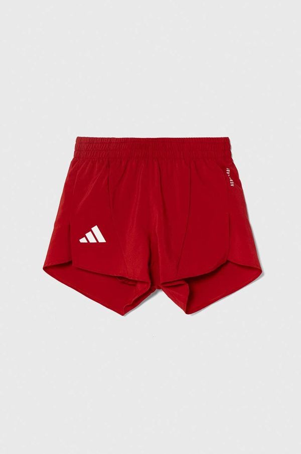 adidas Otroške kratke hlače adidas rdeča barva