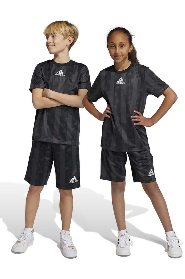 adidas Otroške kratke hlače adidas U BLUV SH črna barva