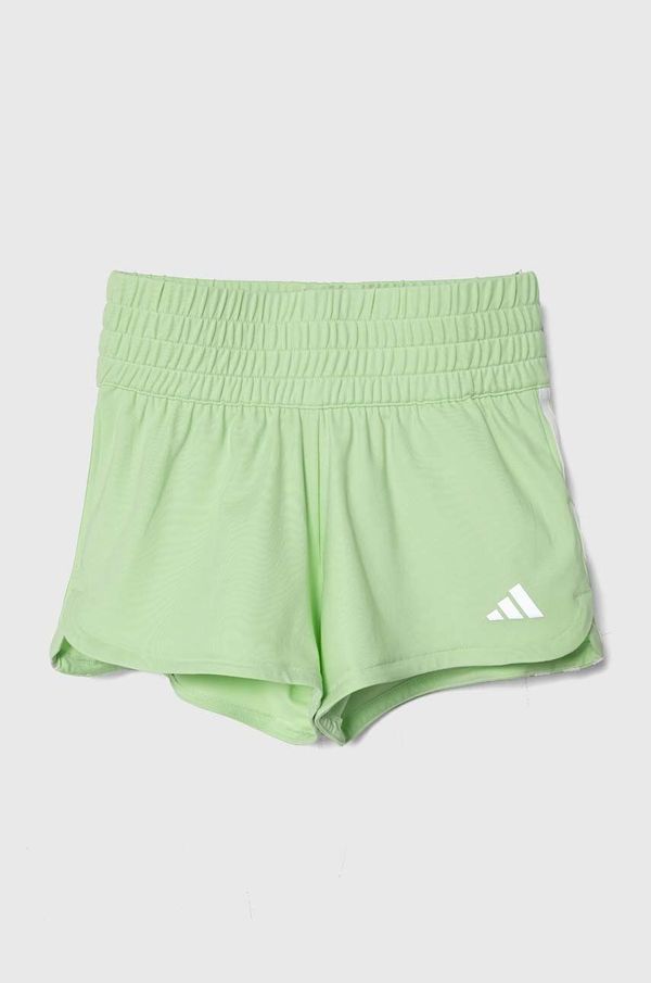 adidas Otroške kratke hlače adidas zelena barva