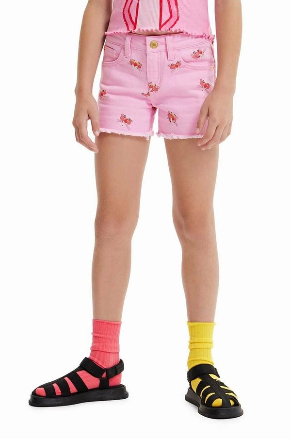 Desigual Otroške kratke hlače Desigual roza barva