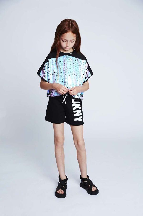 DKNY Otroške kratke hlače Dkny rumena barva