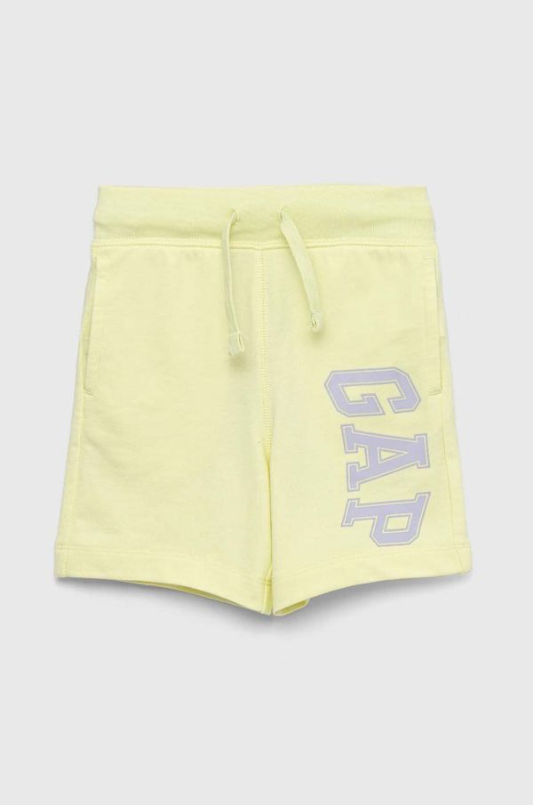 Gap Otroške kratke hlače GAP rumena barva