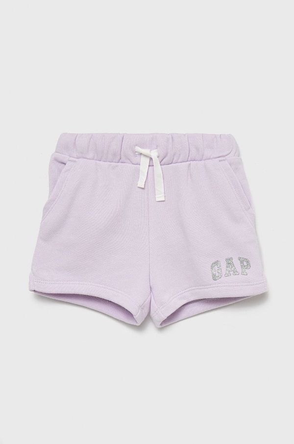 Gap Otroške kratke hlače GAP vijolična barva