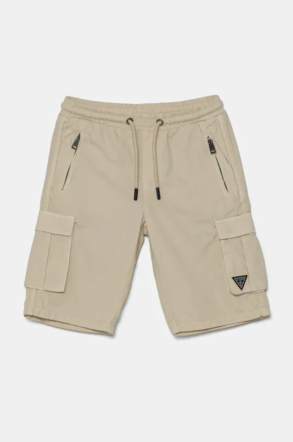 Guess Otroške kratke hlače Guess bež barva, L2RD01 D3XN0