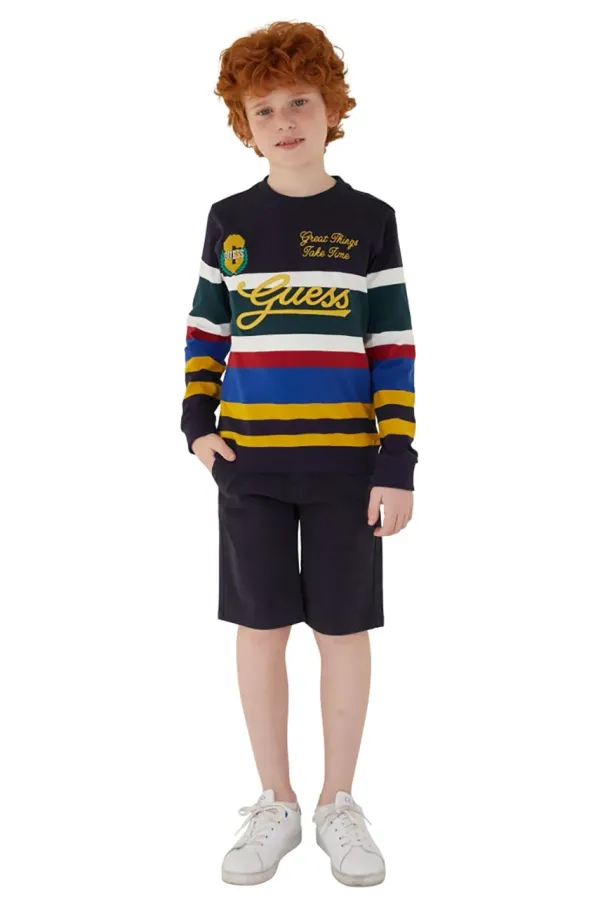 Guess Otroške kratke hlače Guess mornarsko modra barva