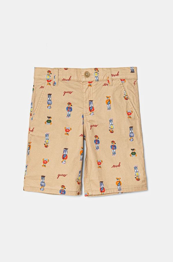 Guess Otroške kratke hlače Guess rumena barva, N5RD01 WFY91