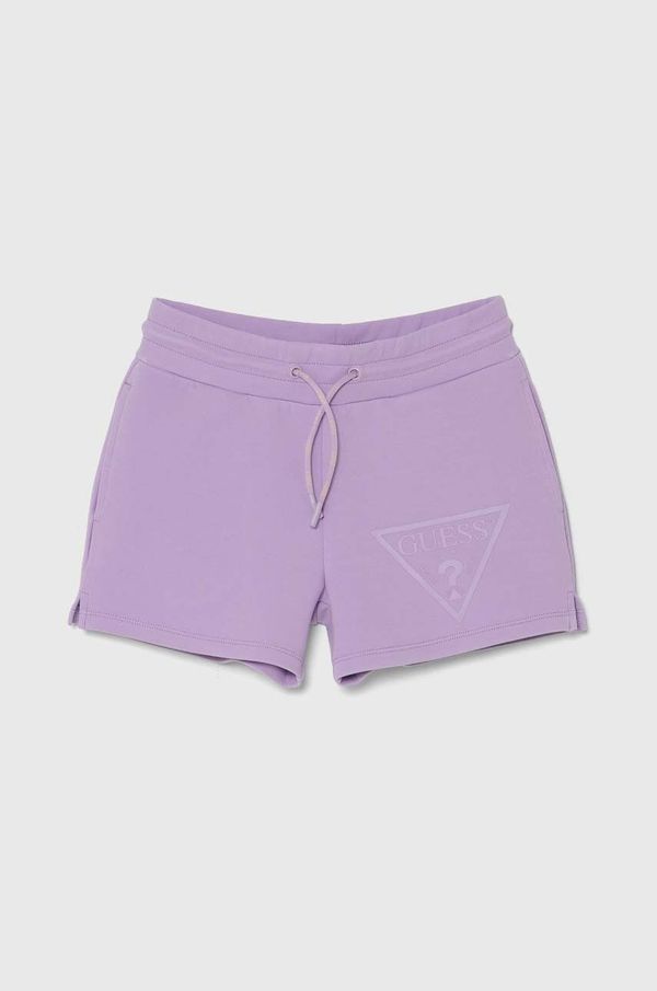 Guess Otroške kratke hlače Guess vijolična barva