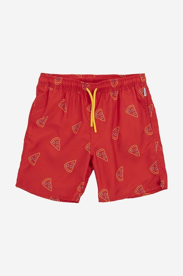 Happy Socks Otroške kratke hlače Happy Socks Pizza Slice rdeča barva, KPZS116-4300