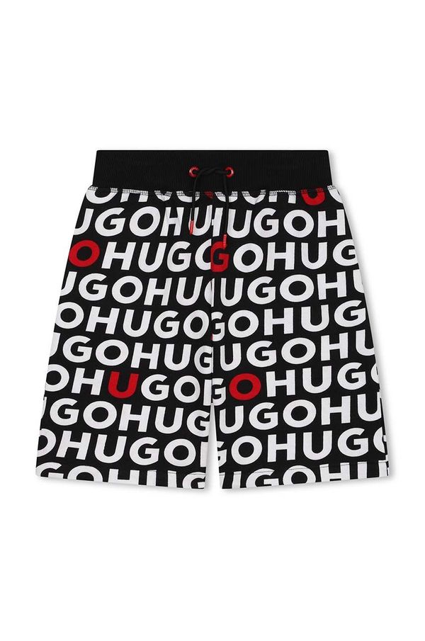 Hugo Otroške kratke hlače HUGO črna barva