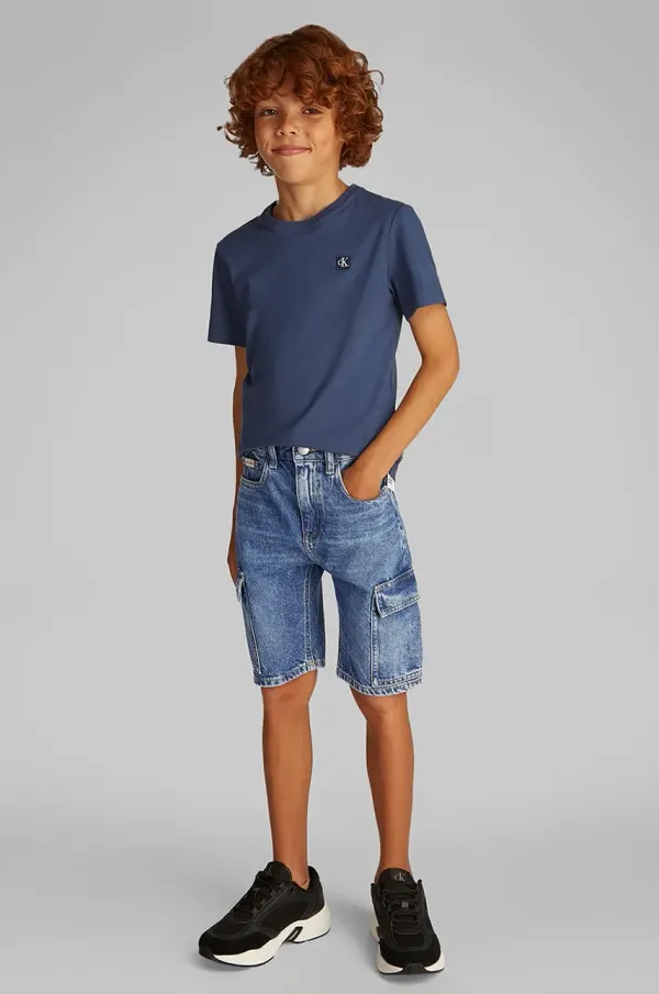 Calvin Klein Jeans Otroške kratke hlače iz jeansa Calvin Klein Jeans IB0IB02430