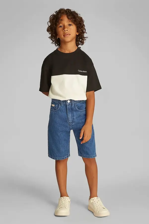 Calvin Klein Jeans Otroške kratke hlače iz jeansa Calvin Klein Jeans