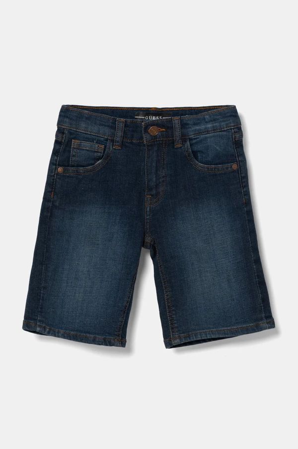 Guess Otroške kratke hlače iz jeansa Guess mornarsko modra barva, N4RD12 D52Z0