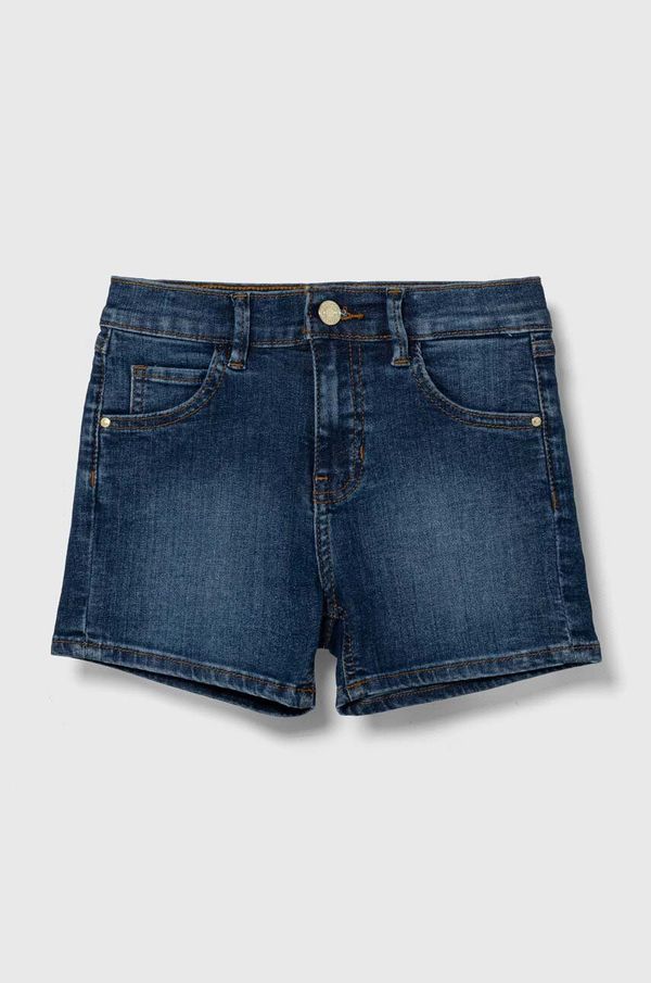 Guess Otroške kratke hlače iz jeansa Guess mornarsko modra barva