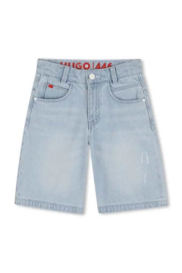 HUGO Otroške kratke hlače iz jeansa HUGO