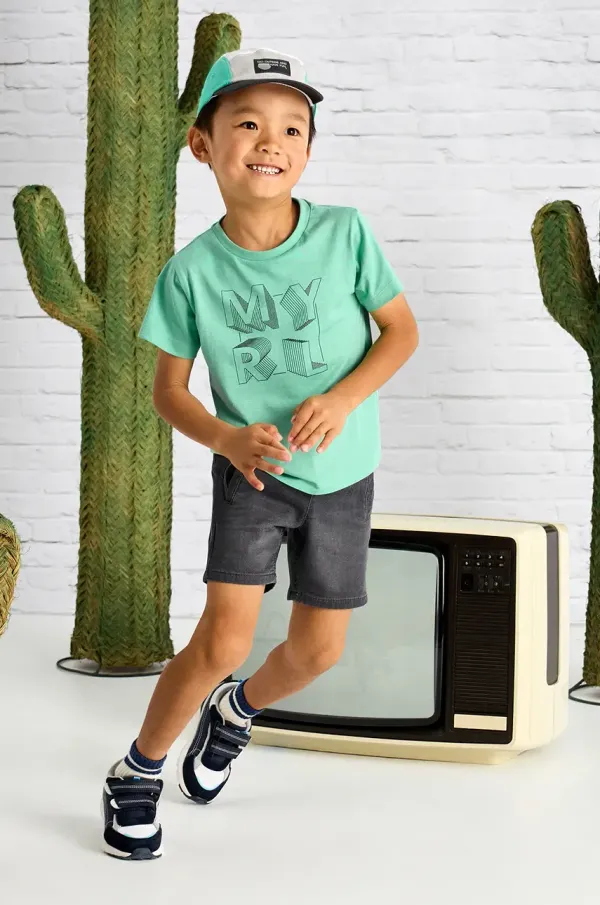 Mayoral Otroške kratke hlače iz jeansa Mayoral siva barva, 3222