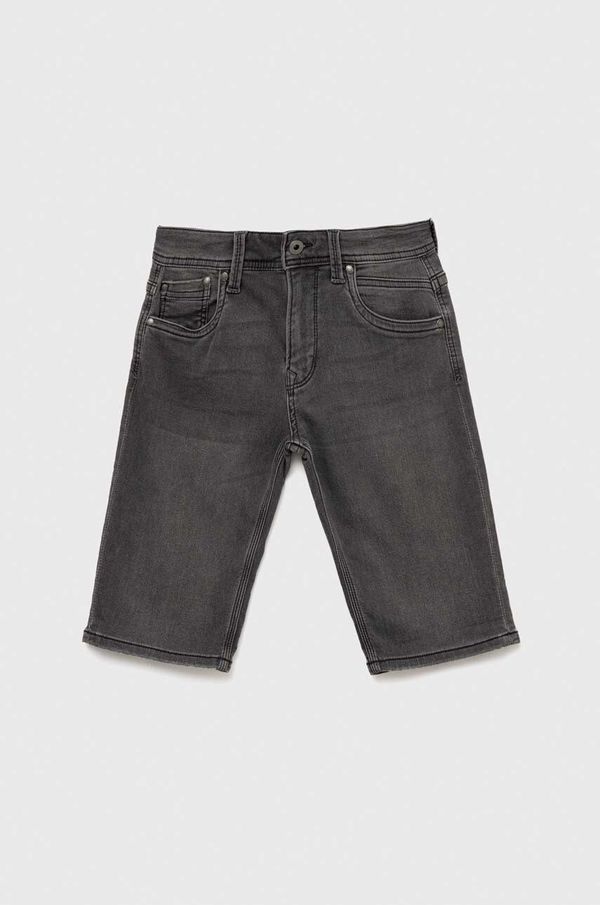 Pepe Jeans Otroške kratke hlače iz jeansa Pepe Jeans siva barva