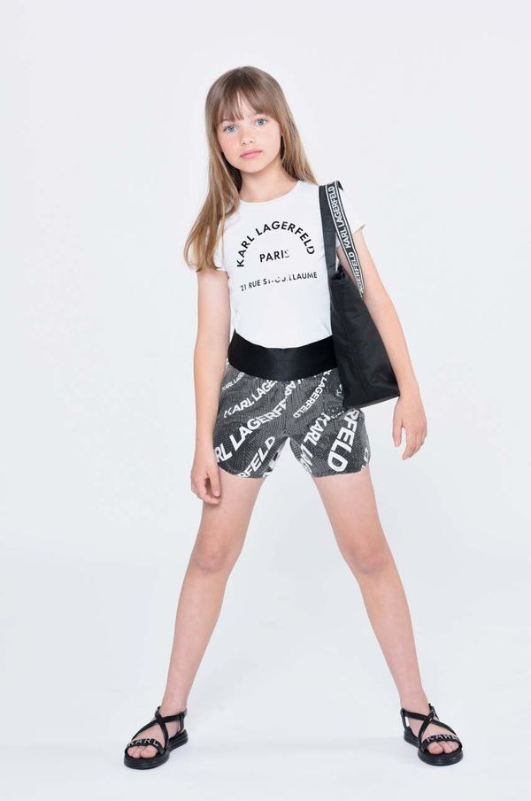 Karl Lagerfeld Otroške kratke hlače Karl Lagerfeld črna barva