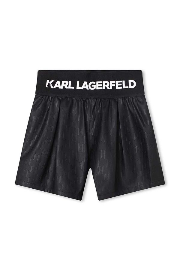 Karl Lagerfeld Otroške kratke hlače Karl Lagerfeld črna barva
