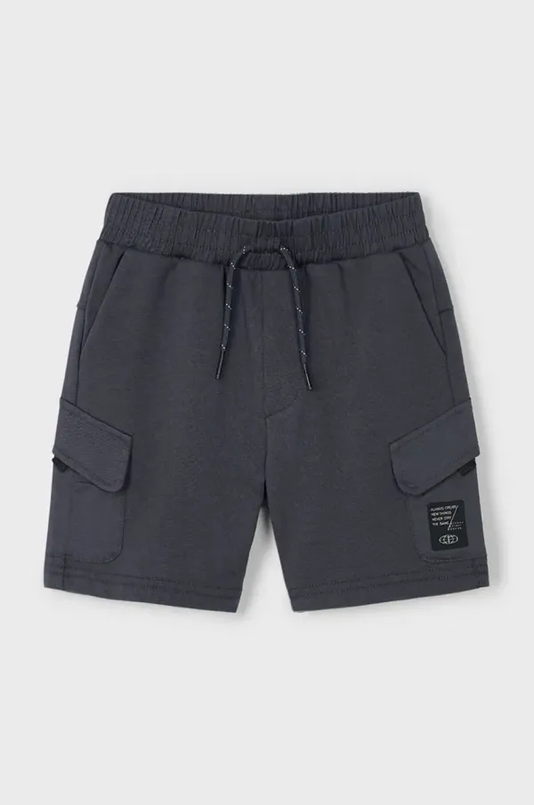Mayoral Otroške kratke hlače Mayoral cargo črna barva, 3225