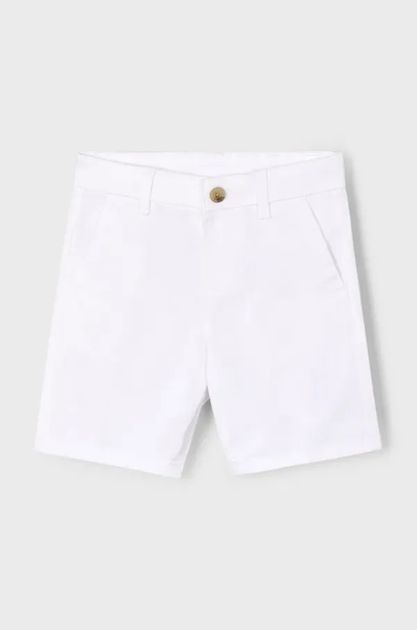 Mayoral Otroške kratke hlače Mayoral chino serża basic bela barva, 202